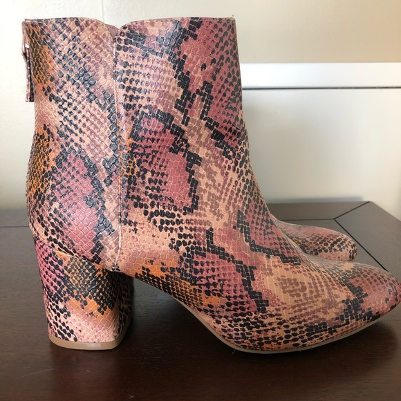 old navy snakeskin booties